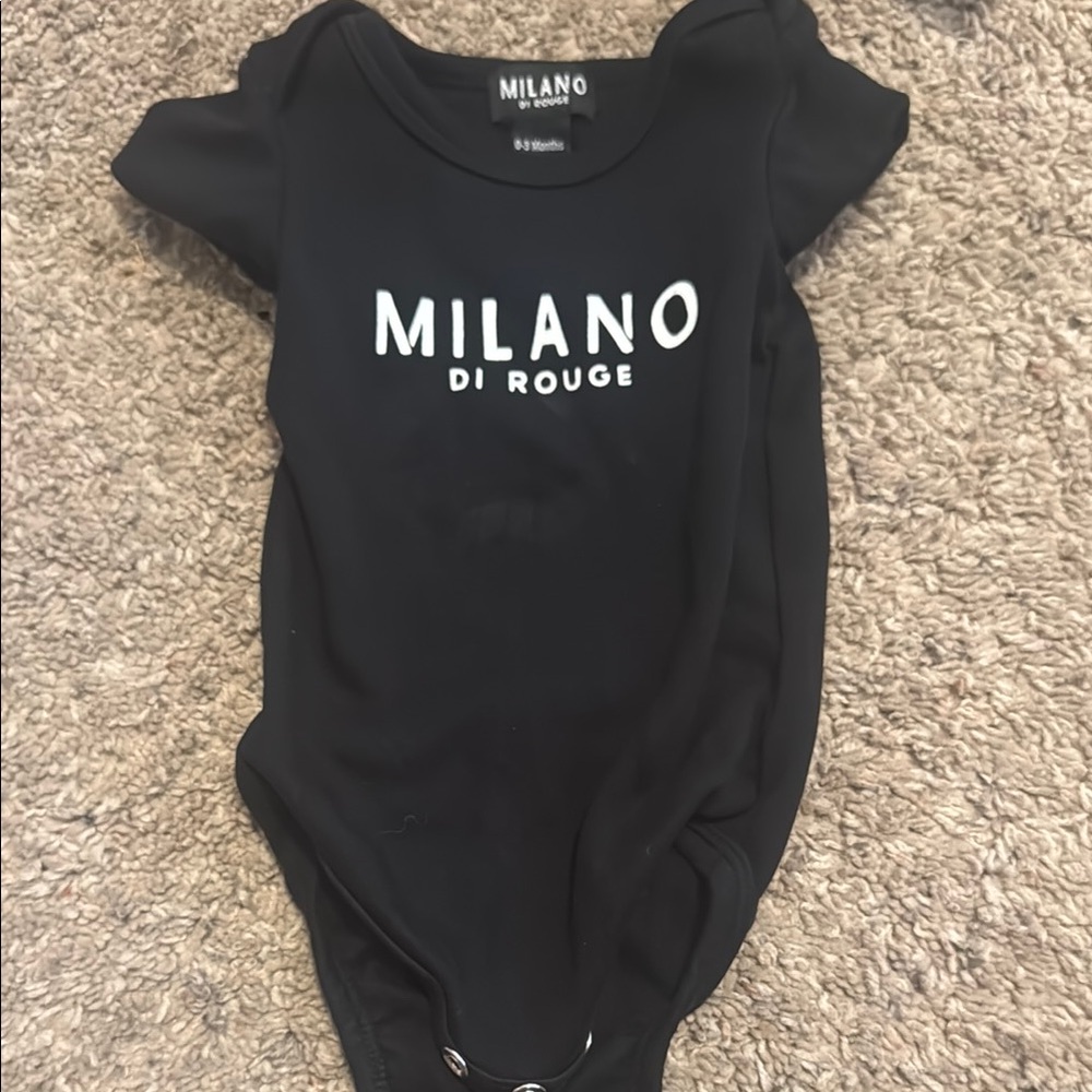 Milano Di Rouge Black Bodysuit Sleek Minimalist Design